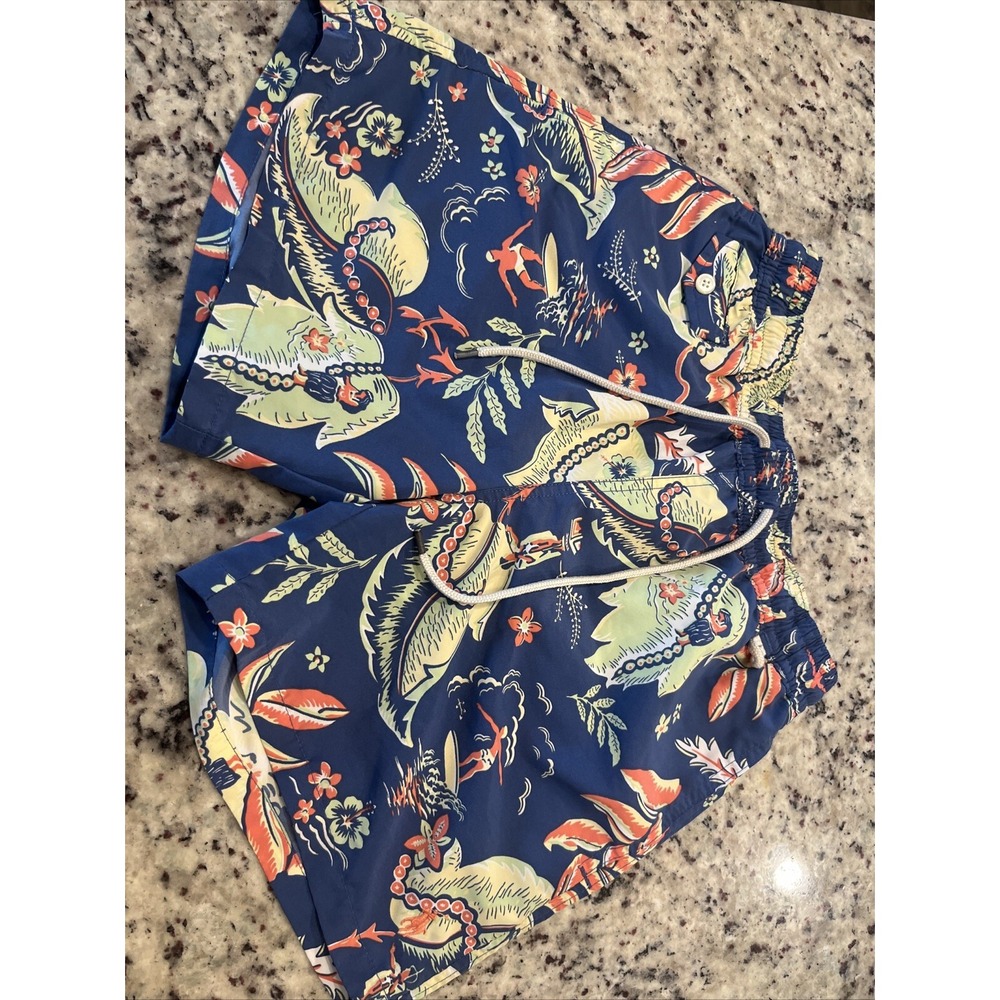 Polo Sport Swim Trunks Mens Small Surfing Hawaiian Ralph Lauren Ripped Net